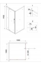 Душевая дверь Niagara Nova NG-63-10A 100х195