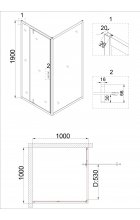 Душевой уголок Niagara Nova NG-0200-08 BLACK