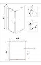 Душевой уголок Niagara Nova NG-0280-08 BLACK