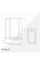 Душевой уголок Parly ZFM1201B L 