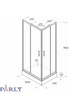 Душевой уголок Parly QZ71S N