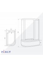 Душевой уголок Parly ZFM1201B R 
