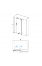 Душевая дверь RGW TO-14 130х195 прозрачное стекло