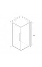 Душевой уголок RGW SV-44B (SV-03B + Z-02B) 120х90 прозрачное стекло