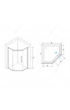 Душевой уголок RGW SV-81B 80х80 прозрачное стекло