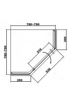Душевой уголок RGW SV-81B 80х80 прозрачное стекло