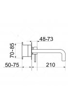 Смеситель с изливом встраиваемый RGW SP-45-10B