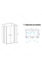 Душевой уголок RGW PA-37 (PA-04+RGW Z-12+А-11+ держатель) 80х80 прозрачное стекло