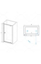 Душевая дверь RGW PA-05 80х185 прозрачное стекло