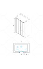 Душевая дверь RGW PA-11 120х195 матовое стекло
