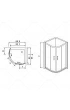 Душевой уголок RGW PA-55 80х80 прозрачное стекло