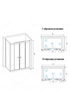 Душевой уголок RGW CL-43 (CL-10 + Z-12) 120х70 прозрачное стекло
