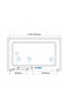 Шторка на ванну RGW SC-41 160х150 прозрачное стекло