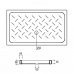 Душевой поддон прямоугольный керамический RGW CR-147 (Глубина 75)