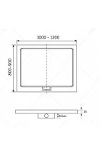 Душевой поддон прямоугольный RGW GWS-21 80х120