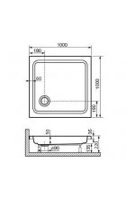 Душевой поддон квадратный RGW STYLE KV 100