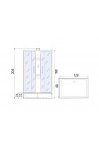 Душевая кабина RIVER Quadro Б/К 120/80/24 MT