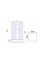 Душевая кабина RIVER Quadro Б/К XL 90/41 MT
