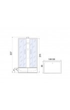 Душевая кабина RIVER Quadro Б/К XL 120/80/41 MT