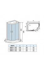 Душевая кабина WeltWasser WW500 WERRA XL 1202 L