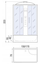 Душевая кабина RIVER SENA 150/70/55 МТ