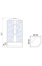 Душевая кабина RIVER TEMZA 90/44 MT 