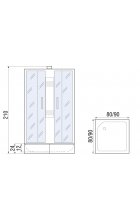 Душевая кабина RIVER NEVA 90/24 MT без крыши
