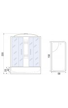 Душевой бокс RIVER NARA 150\80 МТ 