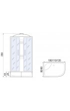Душевая кабина RIVER NARA XL 110/80/44 MT R