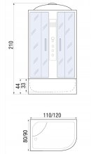Душевая кабина River Dunay 120/90/44 МТ L