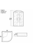 Душевая кабина RIVER DUNAY 90/44 MT с турецкой баней