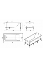 Акриловая ванна Roca EASY 170х70