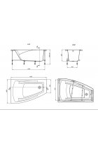 Акриловая ванна Roca HALL ANGULAR 150 L