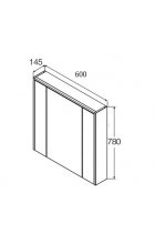 Зеркало-шкаф Roca Ronda 60 бетон, белый глянец
