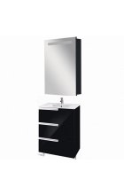 Тумба с раковиной Roca Victoria Nord Black Edition 60 3 ящика