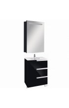 Тумба с раковиной Roca Victoria Nord Black Edition 60 3 ящика
