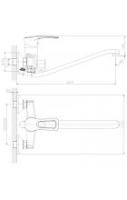 Смеситель Rossinka для ванны T40-34