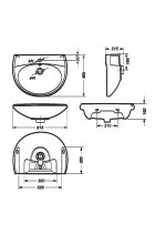 Умывальник SANITA Лада мини мебельный белый