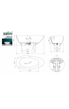 Акриловая ванна Salini PAOLA 160 S-Sense Глянцевое Акриловая ванна Salini PAOLA 160 S-Sense Глянцевое