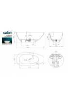 Акриловая ванна Salini PAOLA 172 S-Stone Матовое Акриловая ванна Salini PAOLA 172 S-Stone Матовое