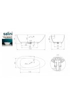 Акриловая ванна Salini PAOLA IN 172 S-Stone Матовое Акриловая ванна Salini PAOLA IN 172 S-Stone Матовое