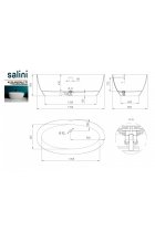 Акриловая ванна Salini ALDA Nuova 170 S-Stone Матовое