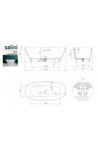 Акриловая ванна Salini SOFIA 150 S-Stone Матовое Акриловая ванна Salini SOFIA 150 S-Stone Матовое