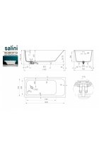 Акриловая ванна Salini ORLANDO_KIT 160 S-Stone Матовое
