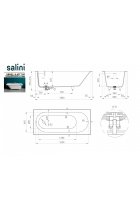 Акриловая ванна Salini ORNELLA_KIT 180 S-Sense Матовое Акриловая ванна Salini ORNELLA_KIT 180 S-Sense Матовое