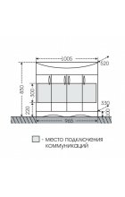 Тумба с раковиной Санта Верона 100