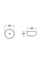 Раковина SantiLine SL-1063 накладная белая