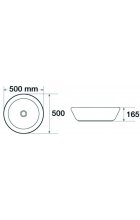 Раковина SantiLine SL-1064 накладная белая