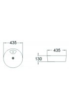 Раковина SantiLine SL-1066 накладная белая