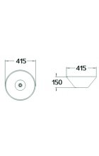 Раковина SantiLine SL-1068 накладная белая
